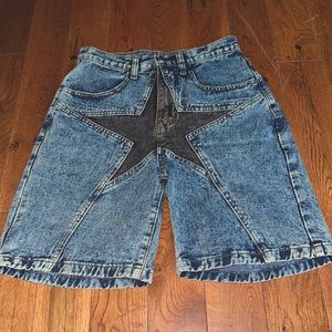 STAR PATCH WORK DENIM JORTS!!!